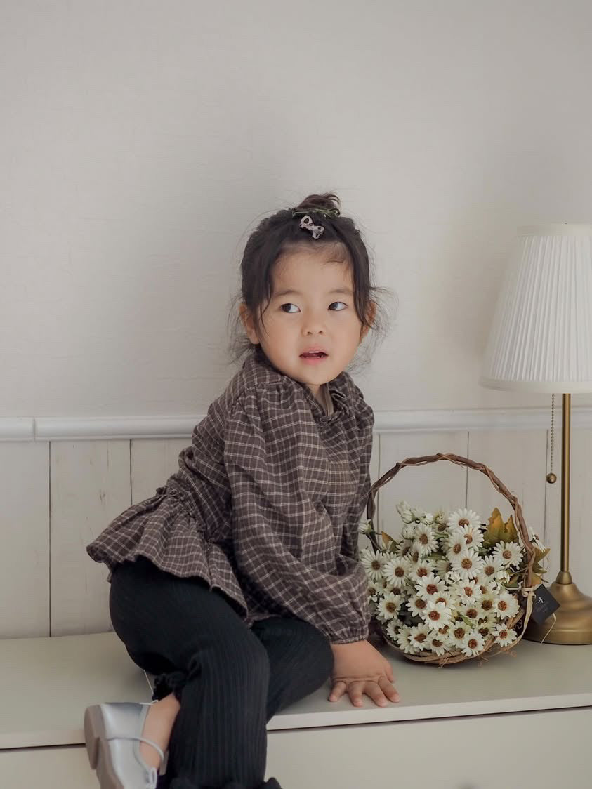 【即納】Brownie Check Blouse