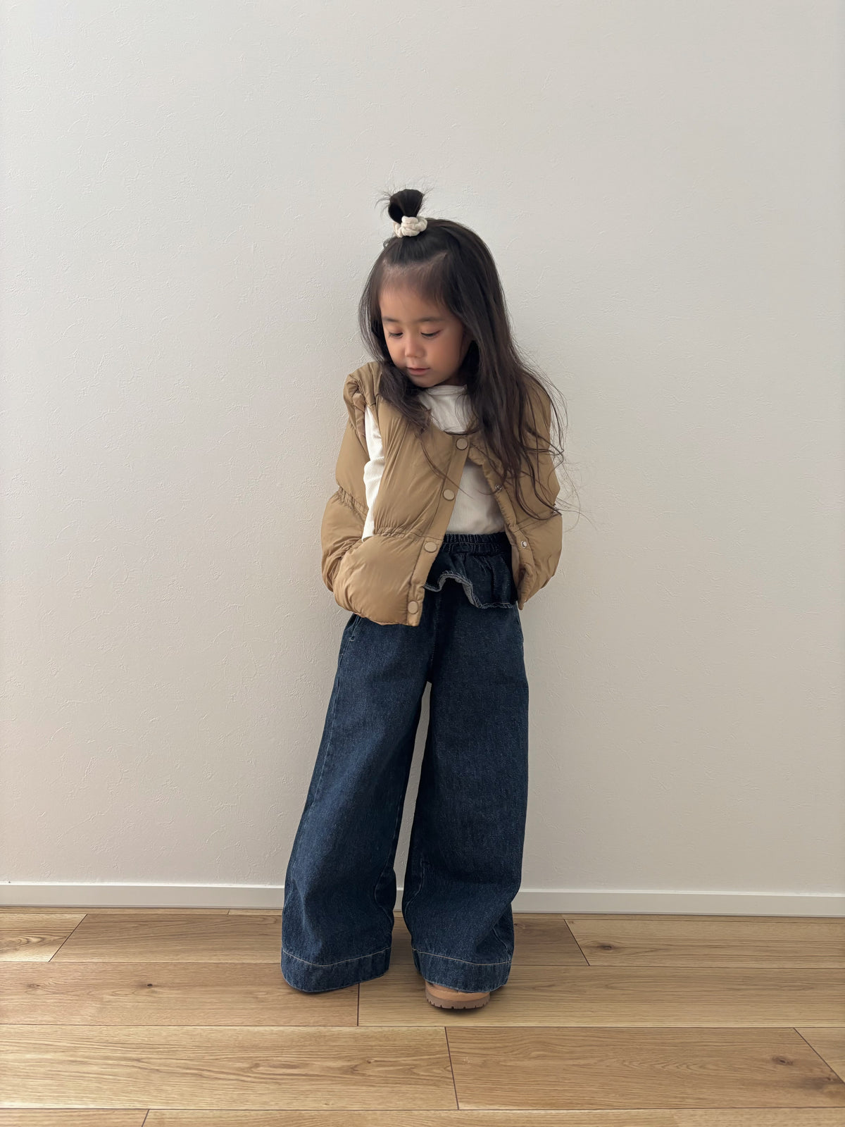 【即納】Frill Waist Denim