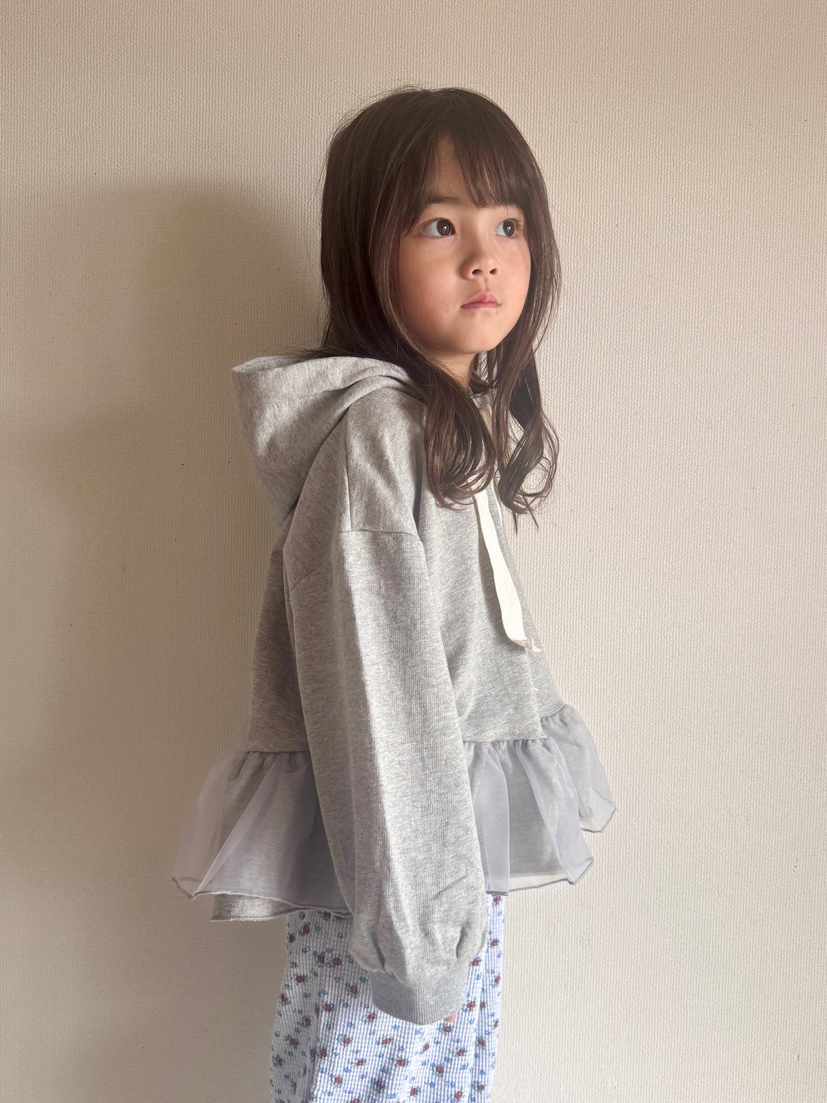 【即納】Ribbon Tulle Hoodie