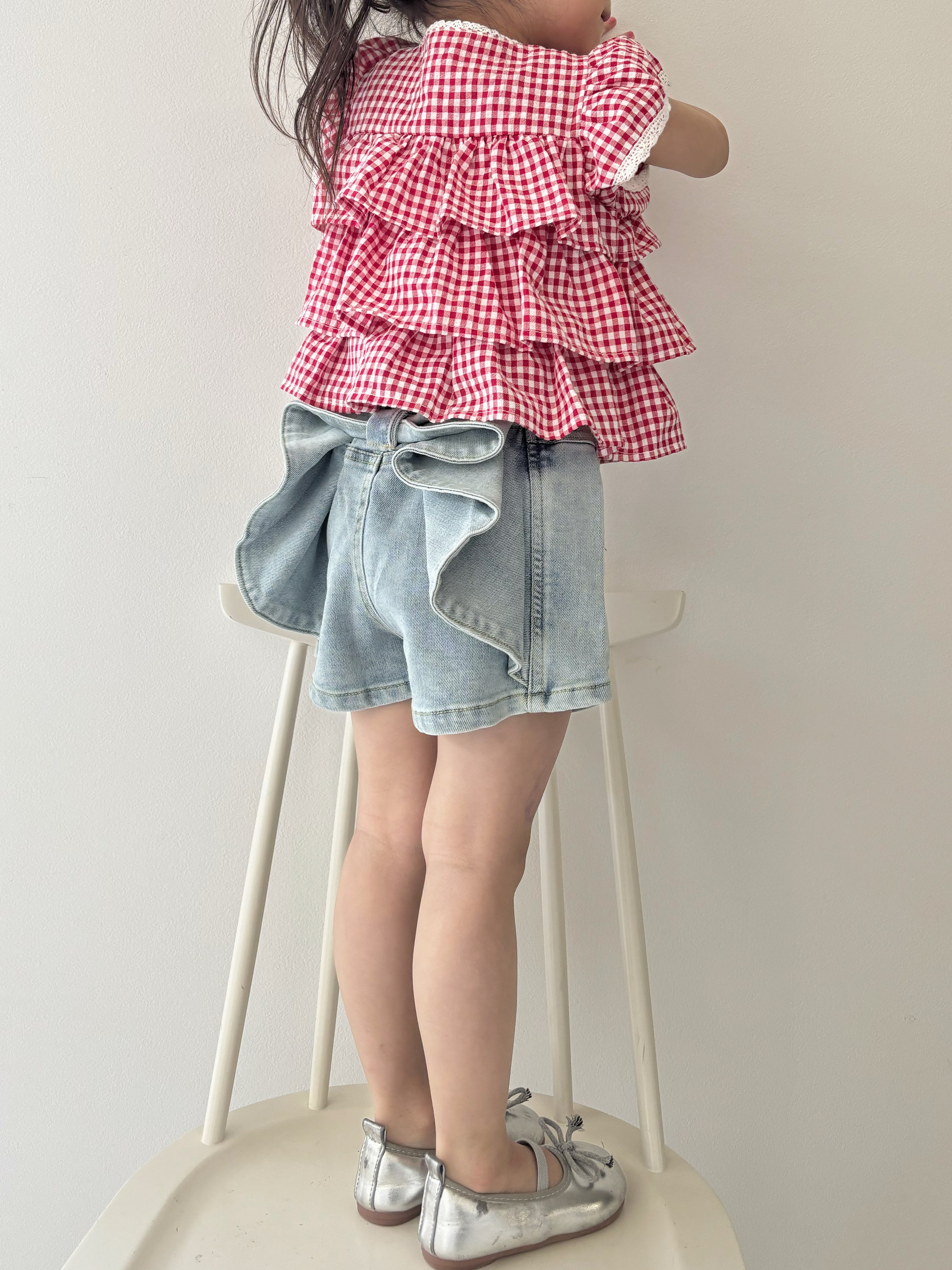 【即納】Ribbon Charm Denim