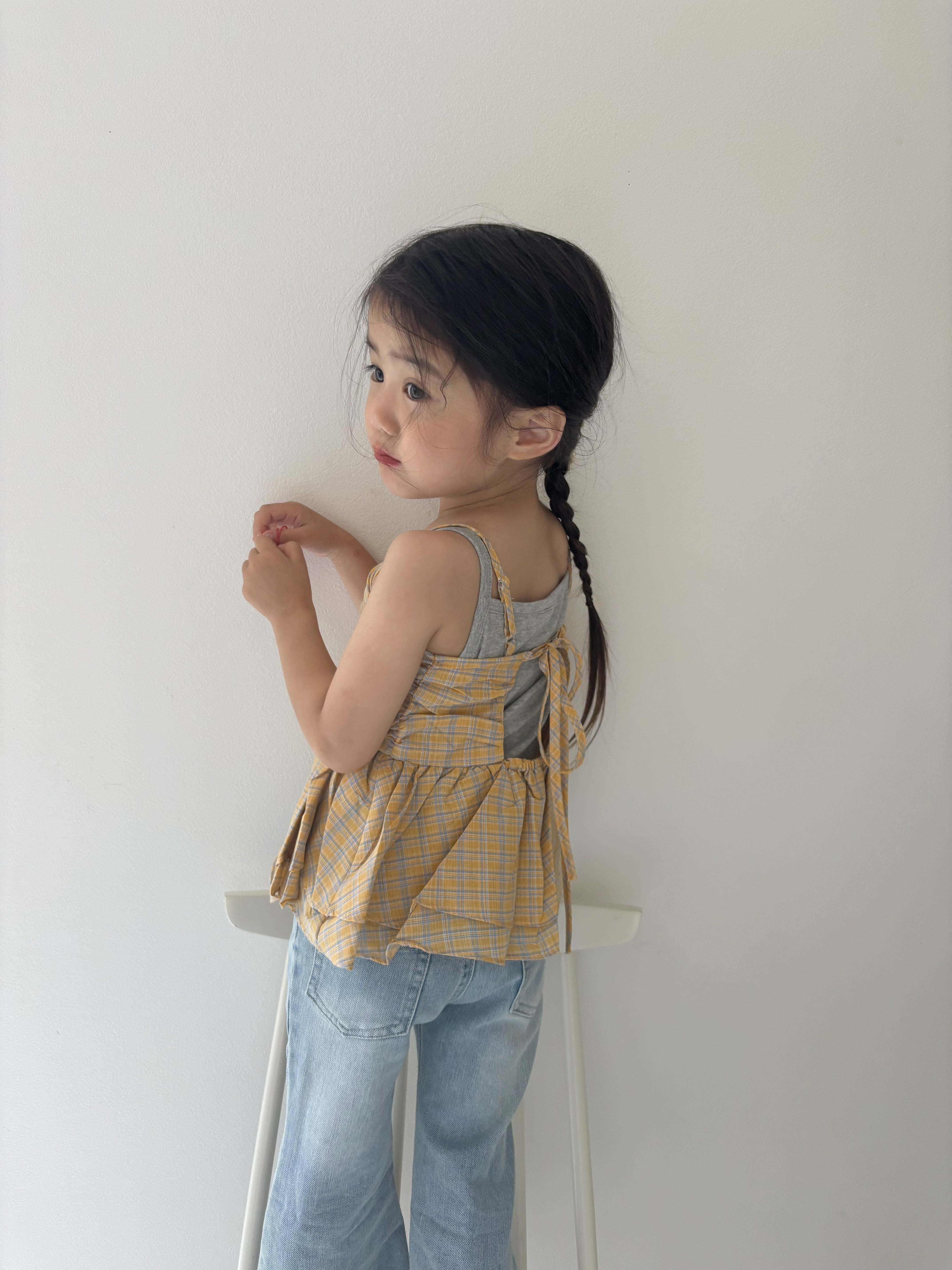 【即納】Lovely Check Bustier Cami