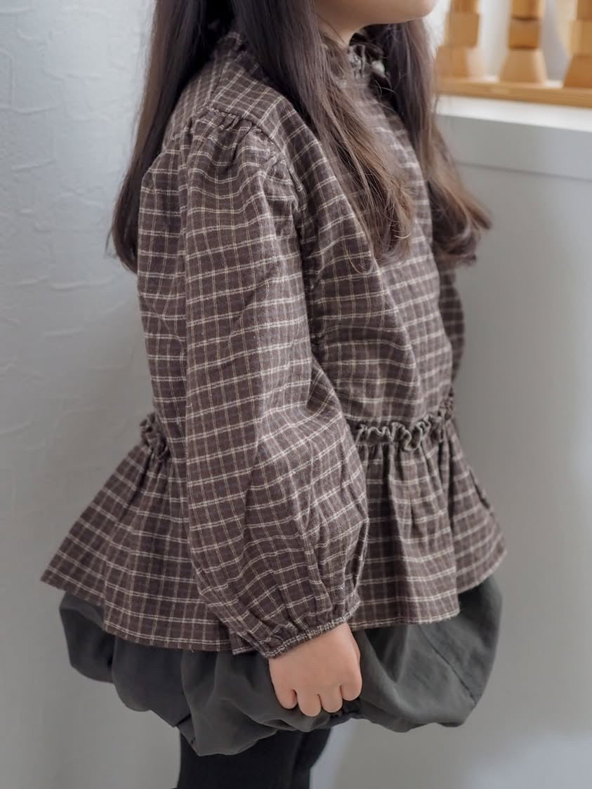 【即納】Brownie Check Blouse