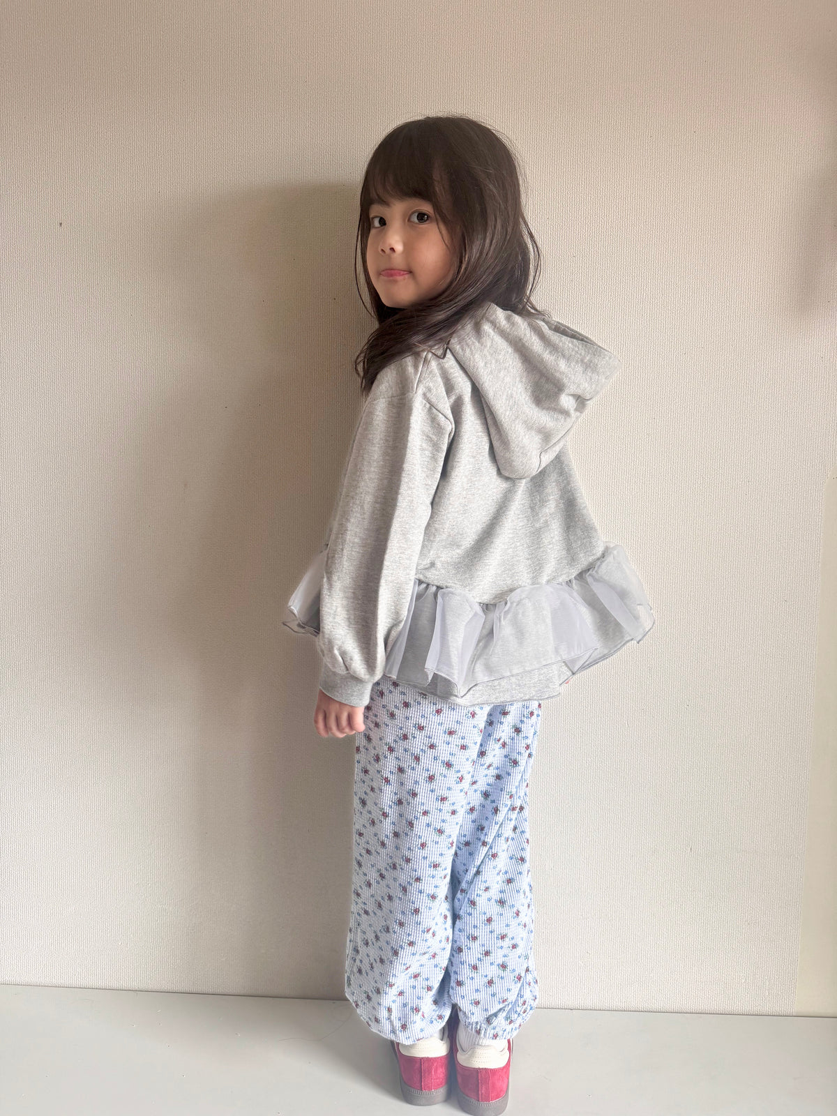 【即納】Ribbon Tulle Hoodie