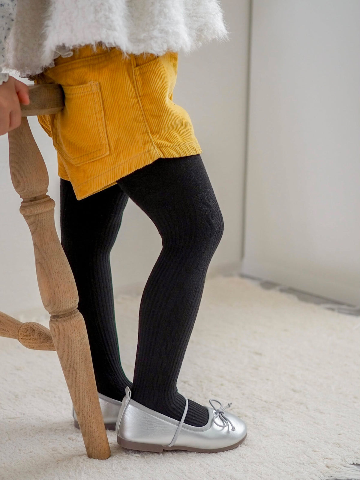 【即納】Cable Knit Tights
