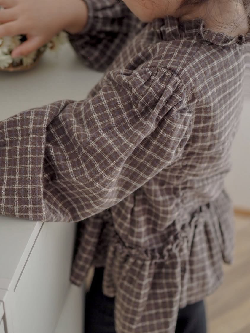 【即納】Brownie Check Blouse