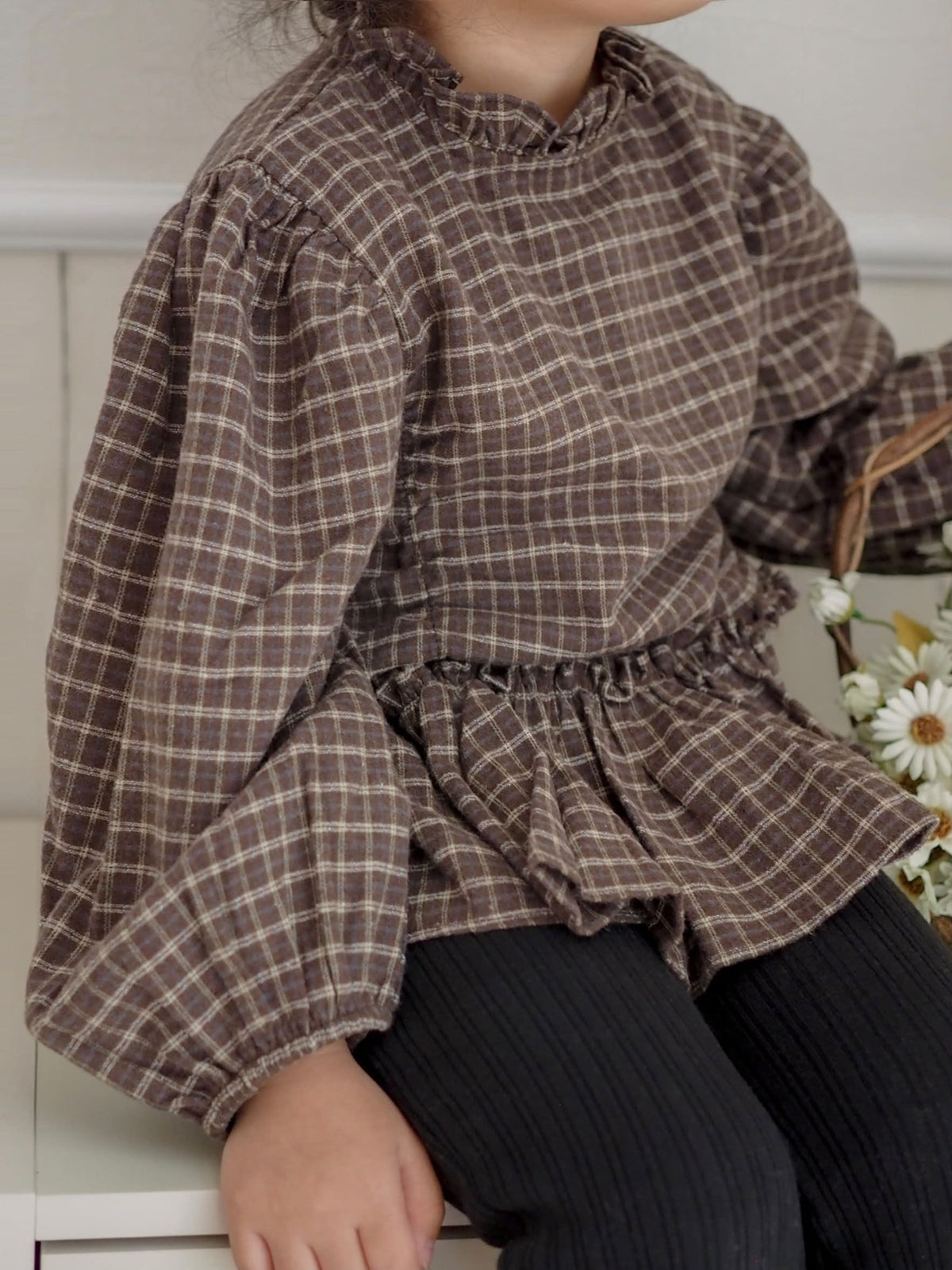 【即納】Brownie Check Blouse