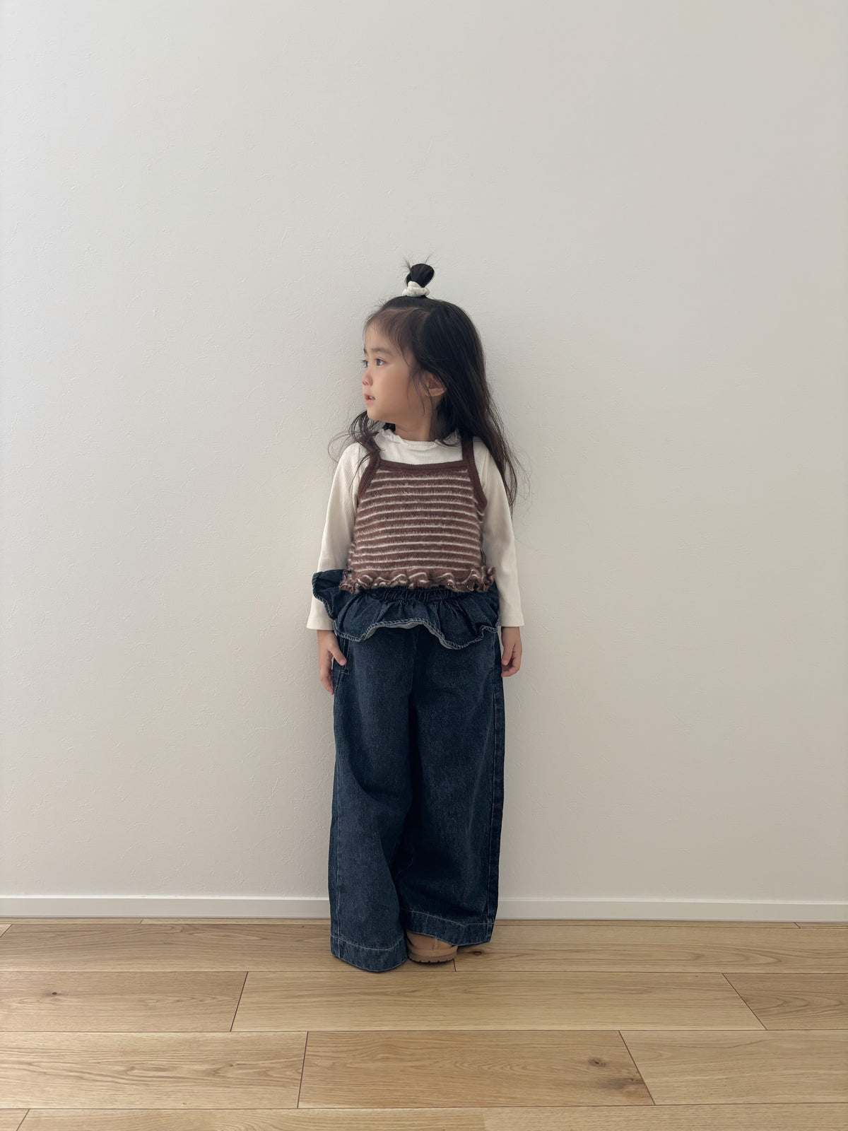 【即納】Frill Waist Denim