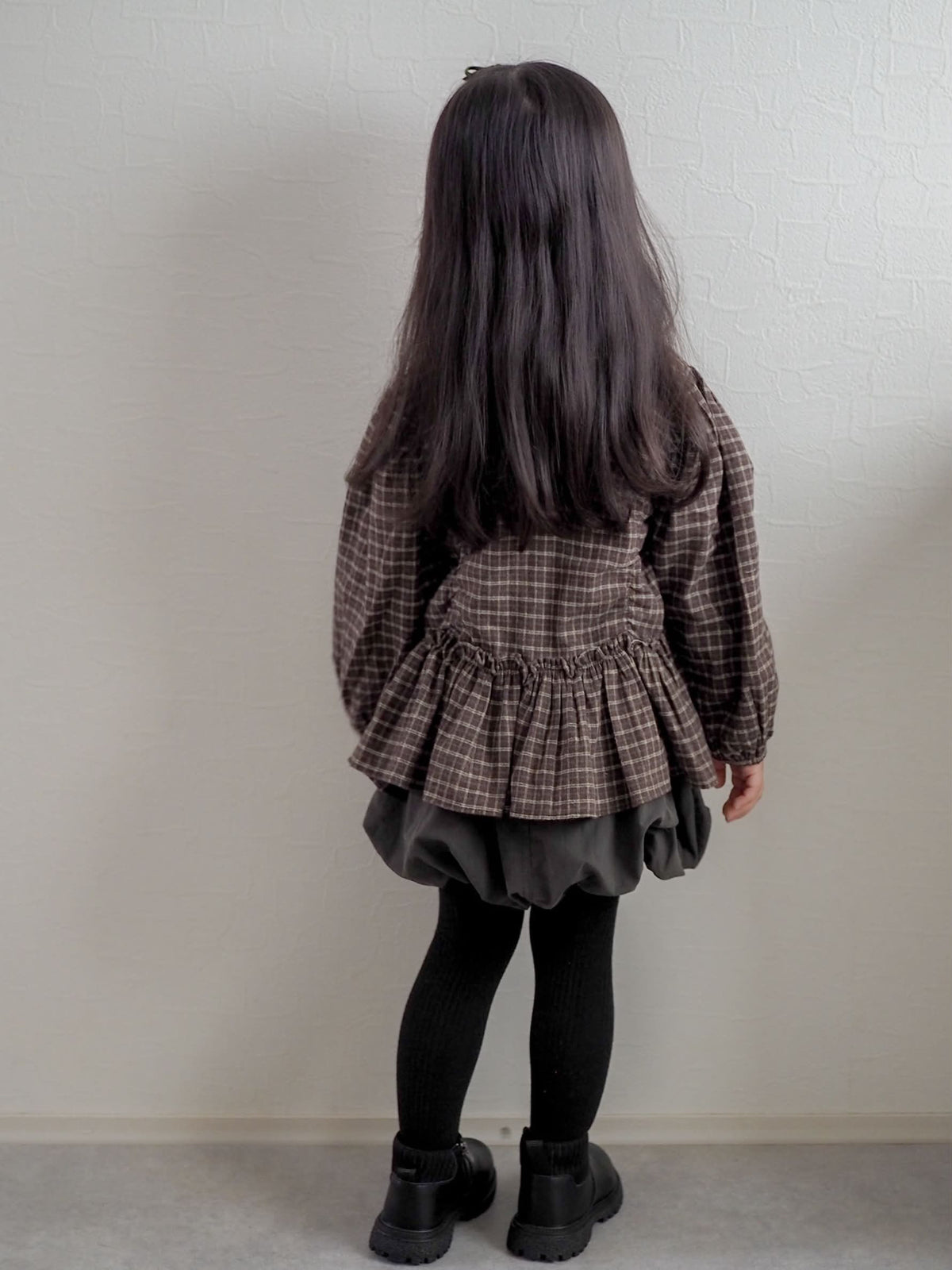 【即納】Brownie Check Blouse