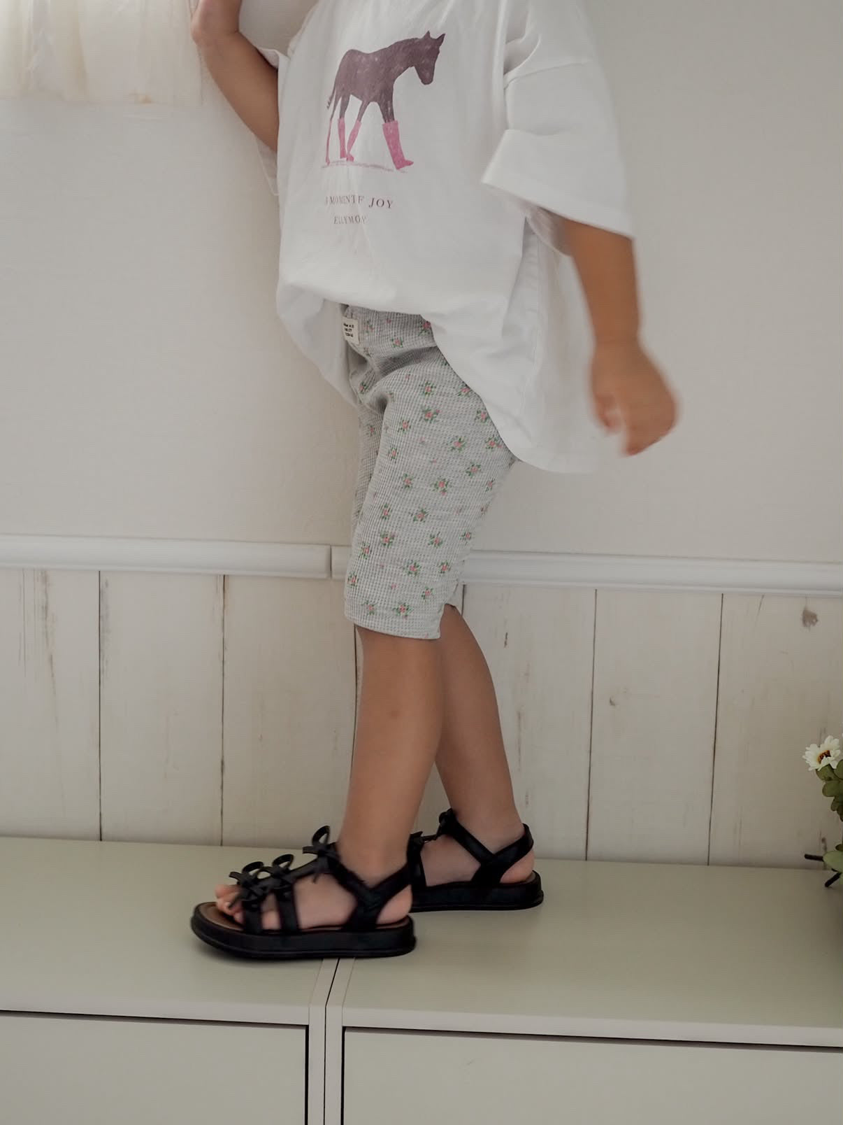 【即納】Waffle Half Leggings