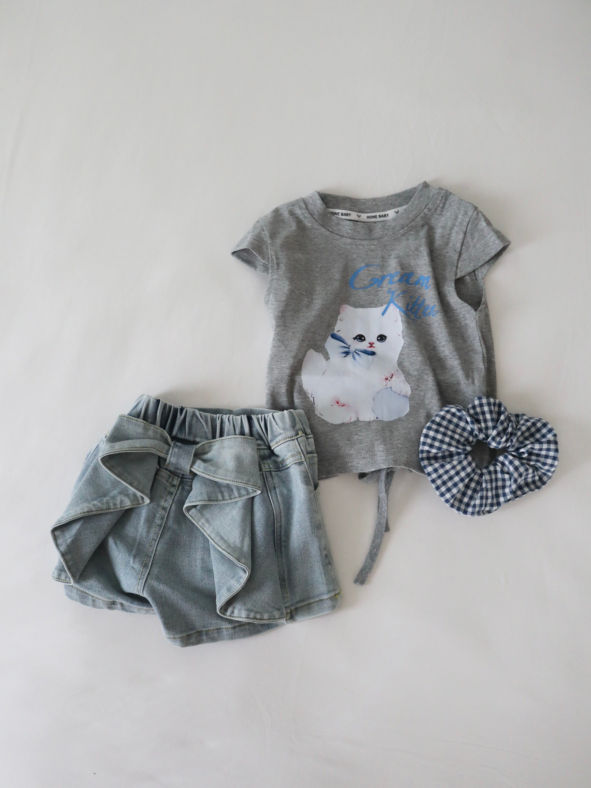 【即納】Ribbon Charm Denim
