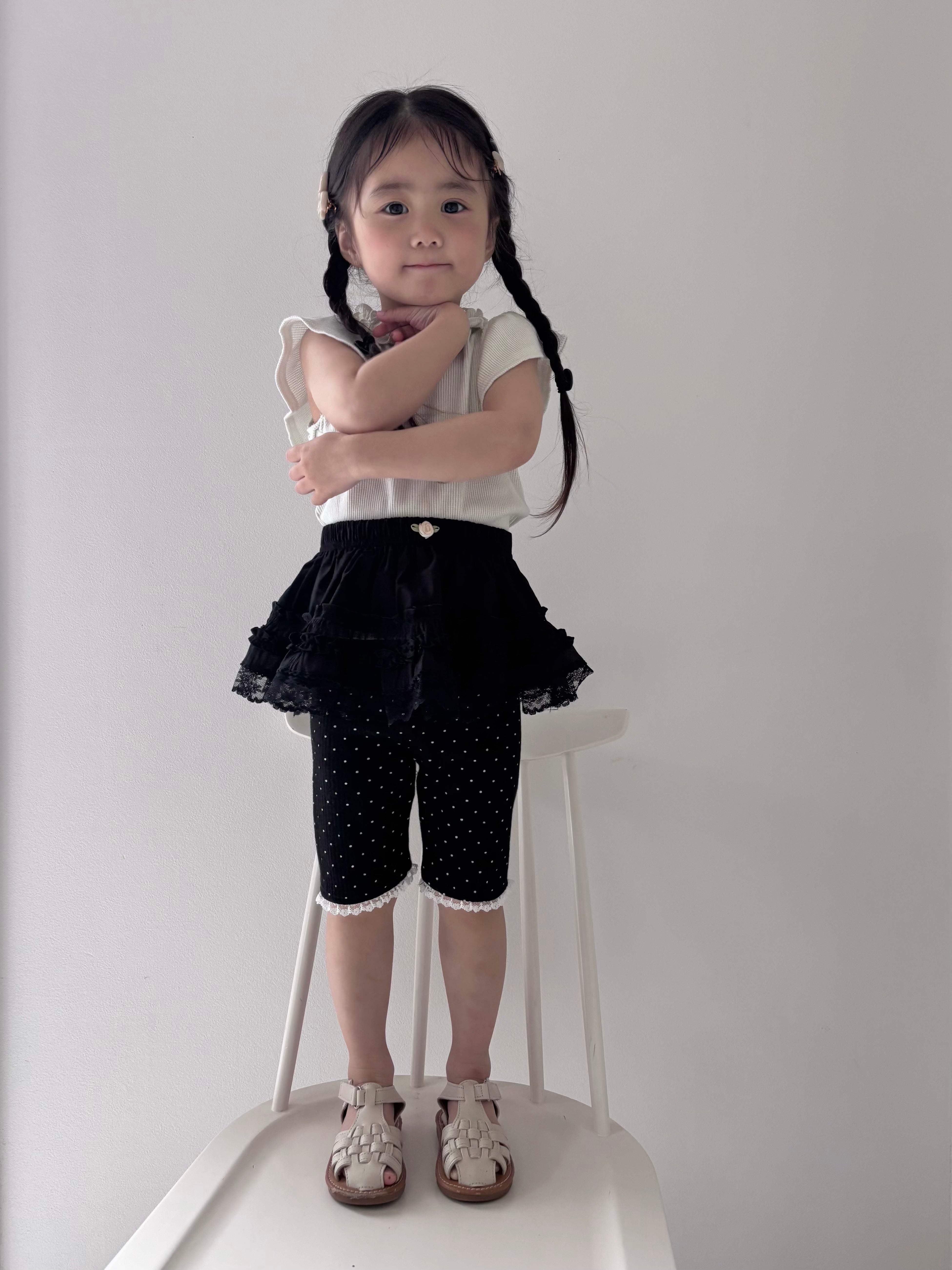 【即納】Sweet Black Summer Pants