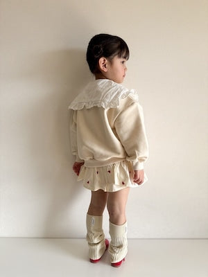 【即納】 heart embroidery skirt