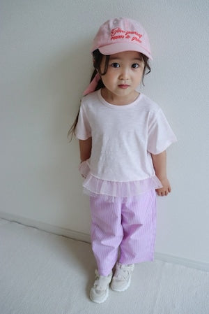 【即納】double frill charm tee