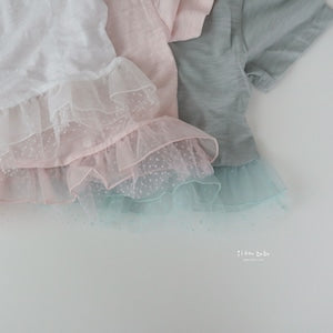 【即納】double frill charm tee