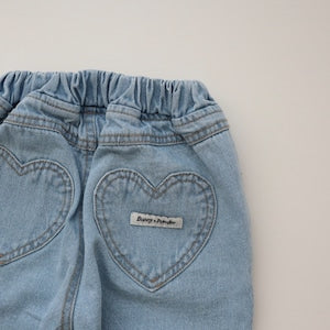 【即納】 Blue Love Wide Jeans