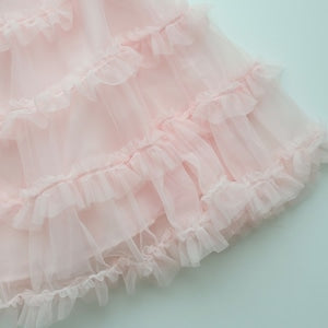 【即納】Pink Tiered Tulle Dress