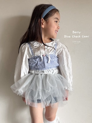 【即納】Berry Blue Check Cami