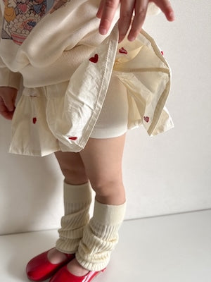 【即納】 heart embroidery skirt