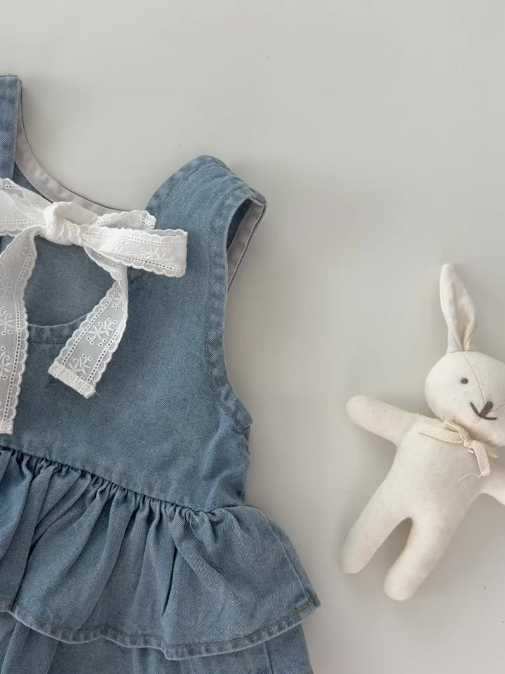 【即納】 Back Ribbon Peplum