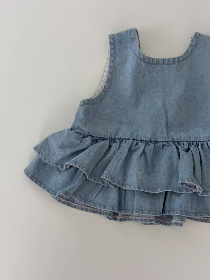 【即納】 Back Ribbon Peplum