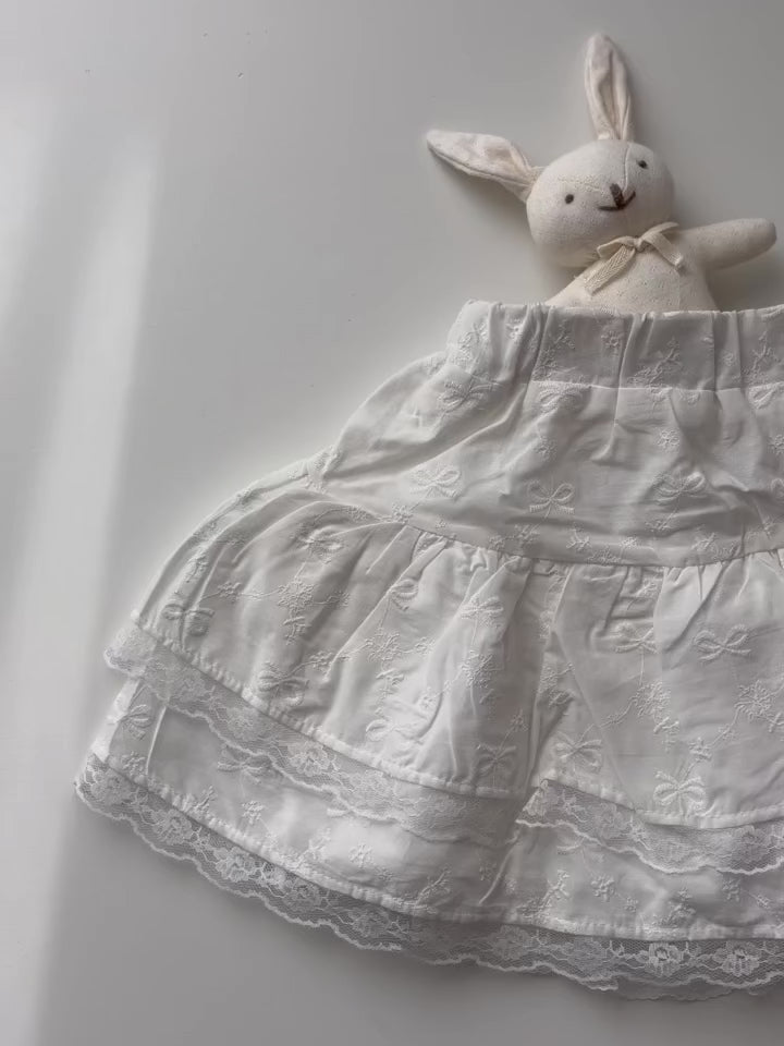 【即納】Pure Ribbon Embroidery Skirt