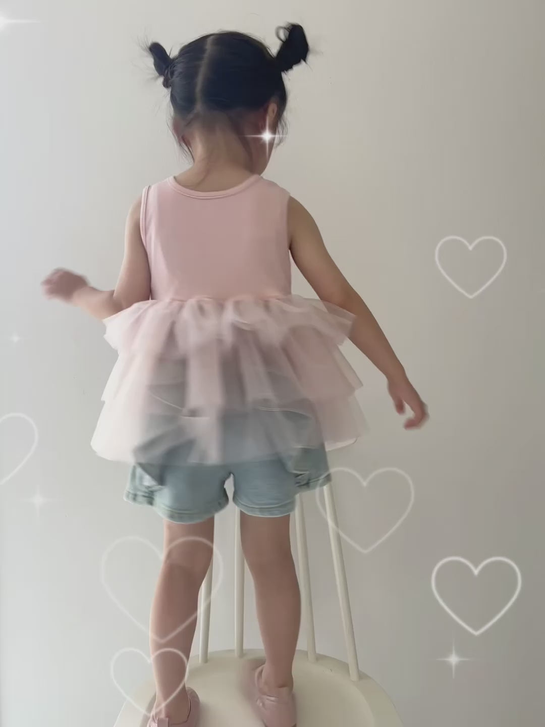 【予約】Baby Pink Tulle Tops
